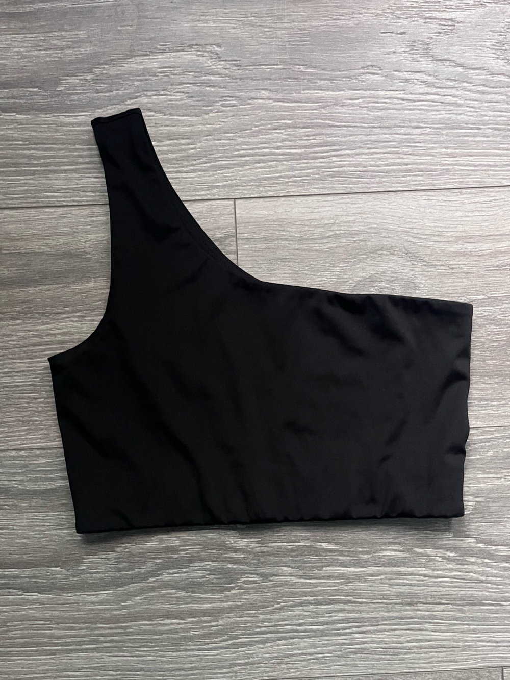 Girlfriend Collective Black One Shoulder Strap Yoga Gym Pilates Sports Bra S